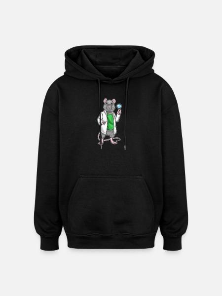 Rat Science Teacher School - Oversized Unisex Hoodie - black