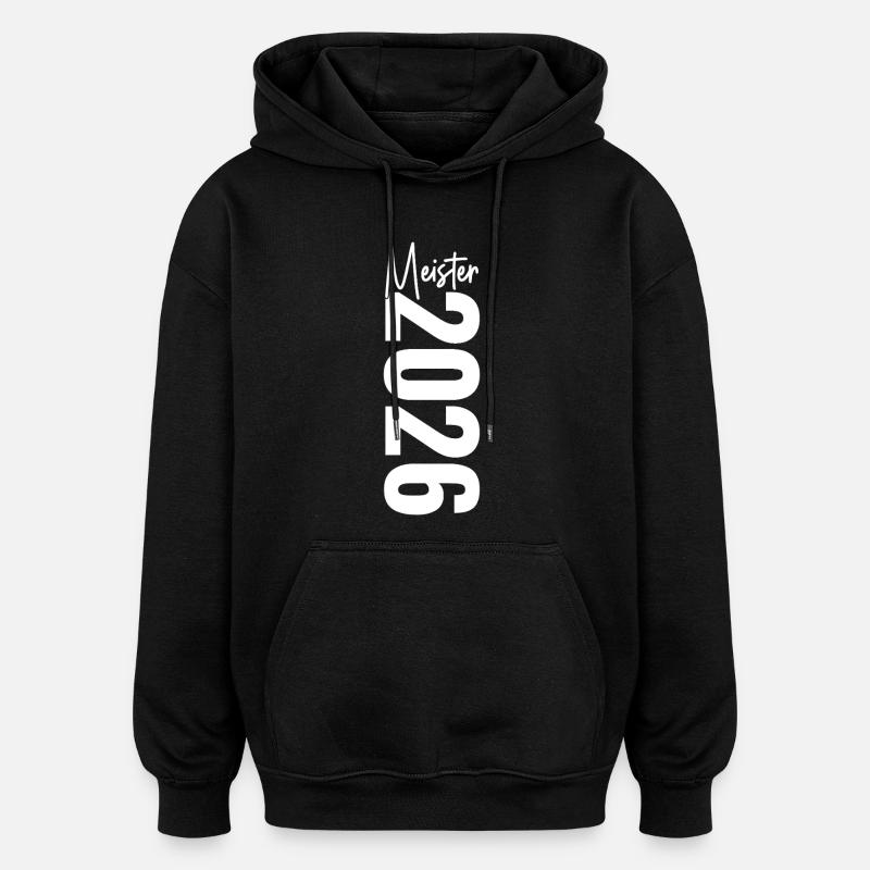 Champion 2026 - Sweat à capuche oversize unisexe - noir