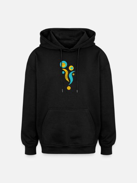 Yoga design_41 - Oversized Unisex Hoodie - black