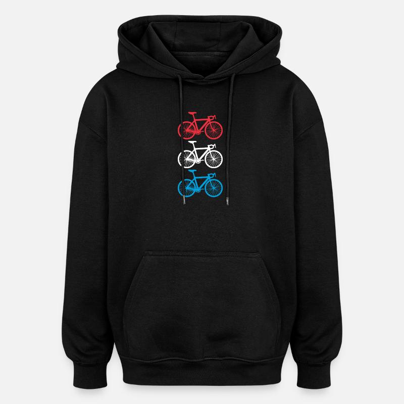 Cyclisme Luxembourg - Sweat à capuche oversize unisexe - noir