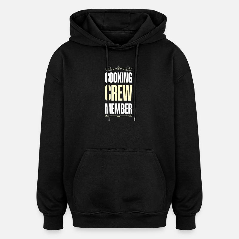 Équipe de cuisine - Sweat à capuche oversize unisexe - noir