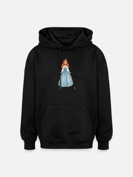 Prinzessin im Eiskristallkleid - Oversized Unisex Hoodie - black