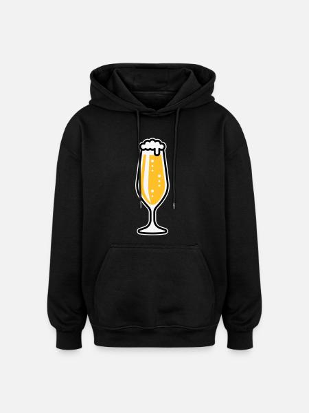 XLustig Fun - Oversized Unisex Hoodie - black