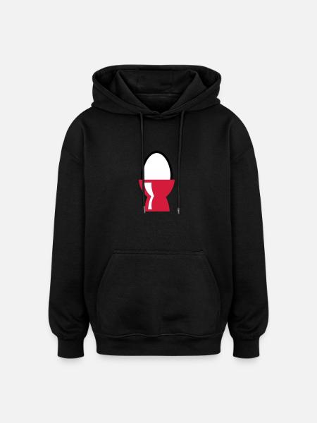Egg - Oversized Unisex Hoodie - black