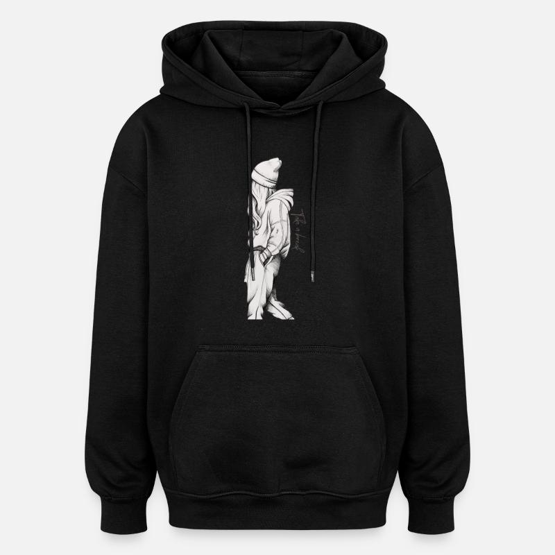 Faites une pause - Sweat à capuche oversize unisexe - noir