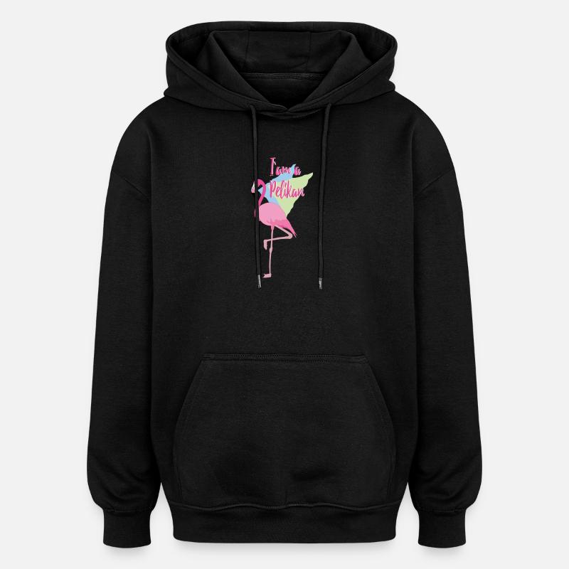 I’m a Pélican - Sweat à capuche oversize unisexe - noir