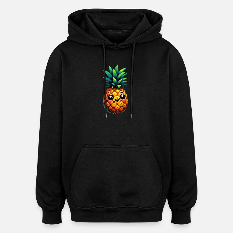 Pineapple - Oversized Unisex Hoodie - black