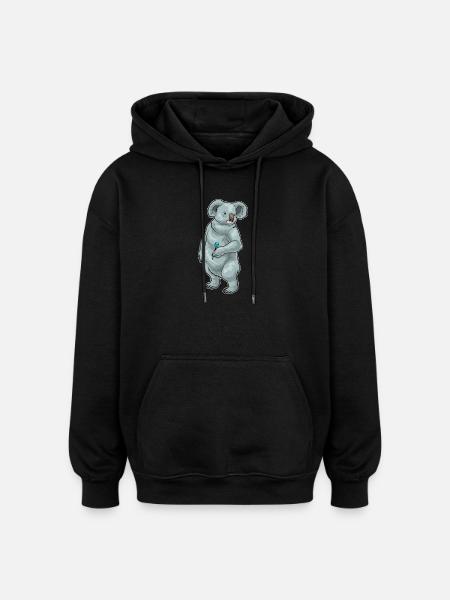 Koala Dart Dartpfeil - Oversized Unisex Hoodie - black