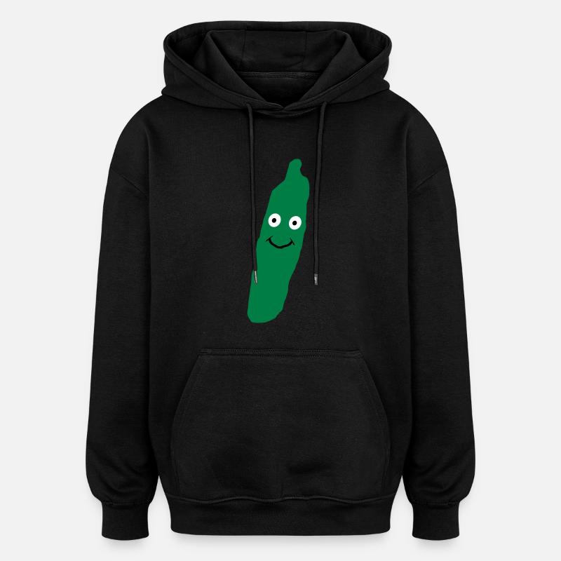 concombre bébé cadeau naissance grossesse - Sweat à capuche oversize unisexe - noir