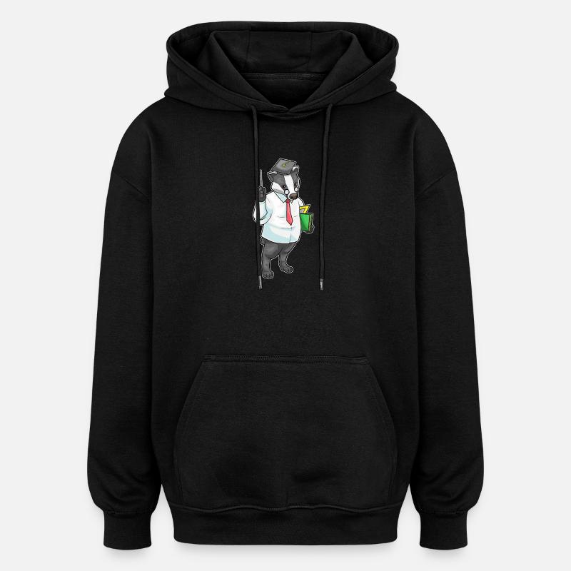 Badger Math Teacher School - Oversized Unisex Hoodie - black