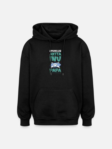 akita inu hunde papa - Oversized Unisex Hoodie - Schwarz