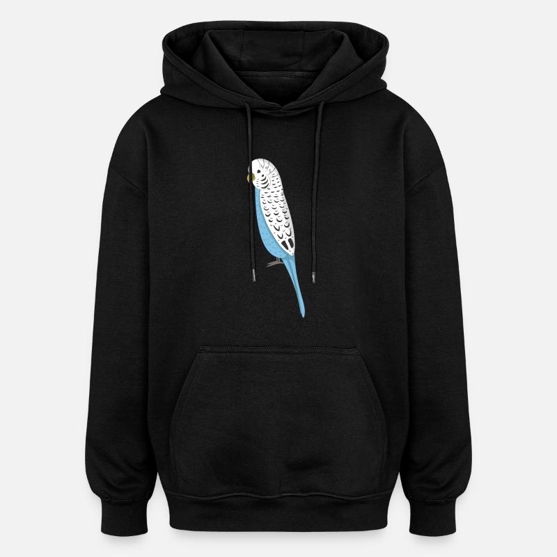 Wellensittich - Oversized Unisex Hoodie - Schwarz