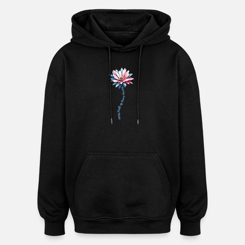 Spring Blossom Dance - Oversized Unisex Hoodie - black