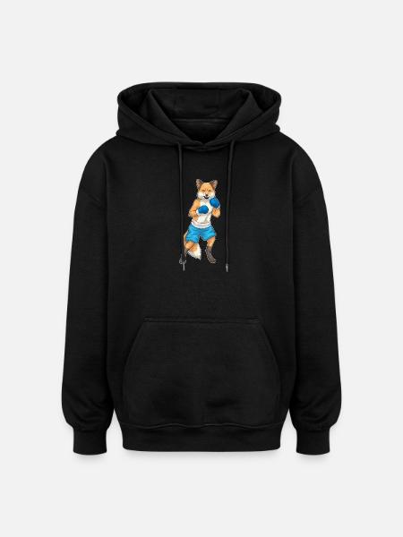 Fuchs Boxer Boxing Gloves Boxing - Oversized Unisex Hoodie - black