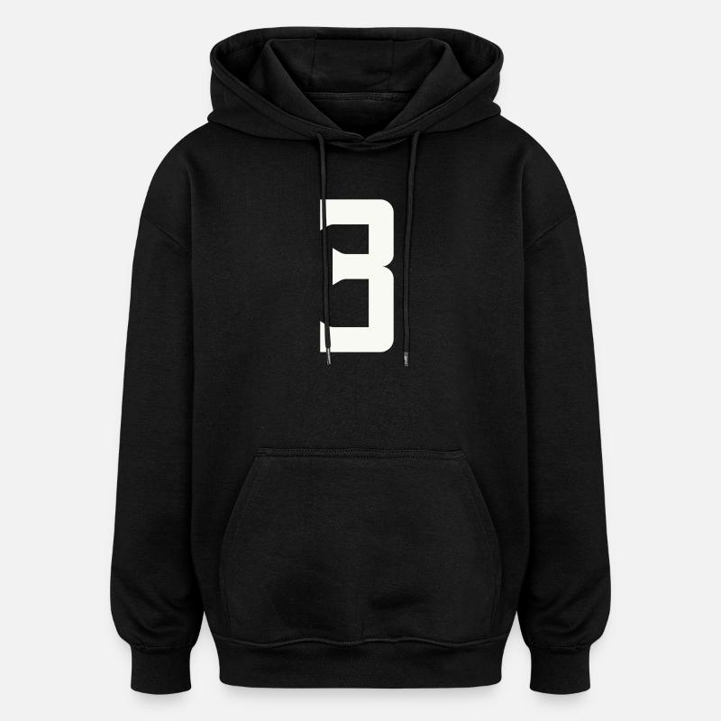 3 - Oversized Unisex Hoodie - black