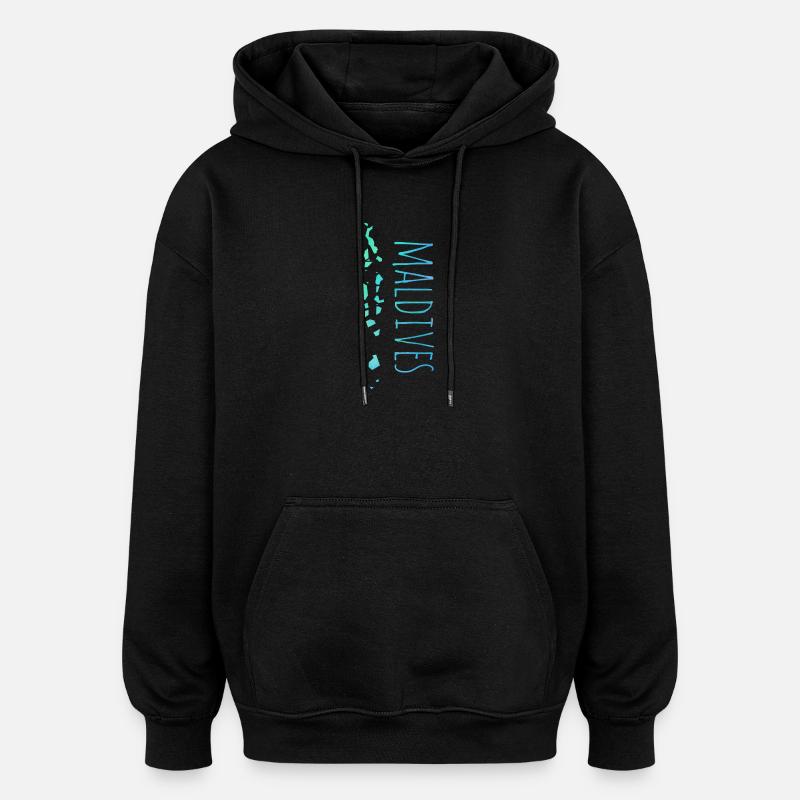 Maldives - Oversized Unisex Hoodie - Schwarz