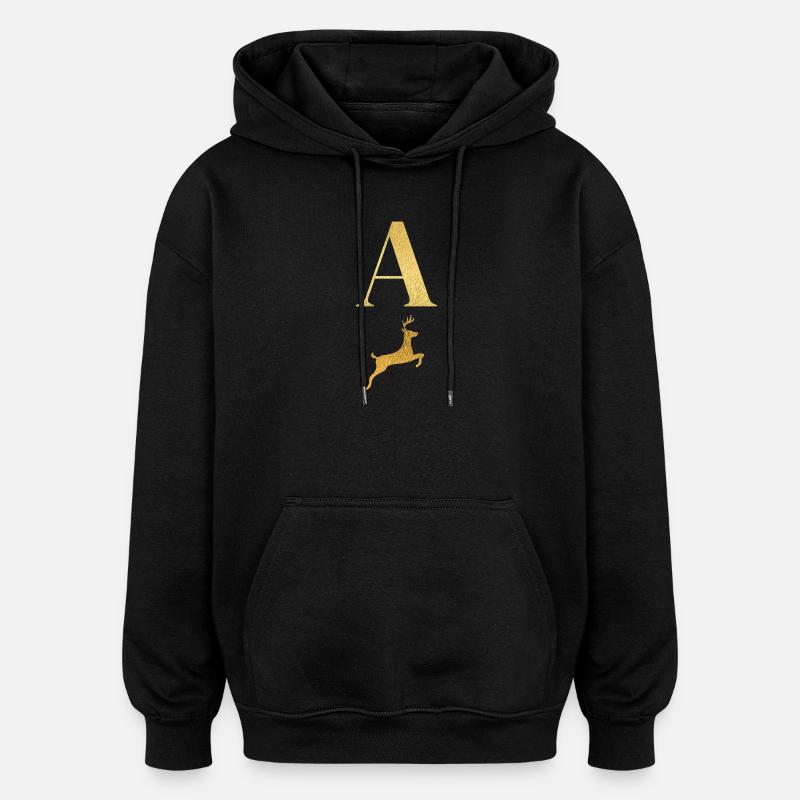 Brief an einen goldenen Hirsch - Geschenkidee - Oversized Unisex Hoodie - Schwarz