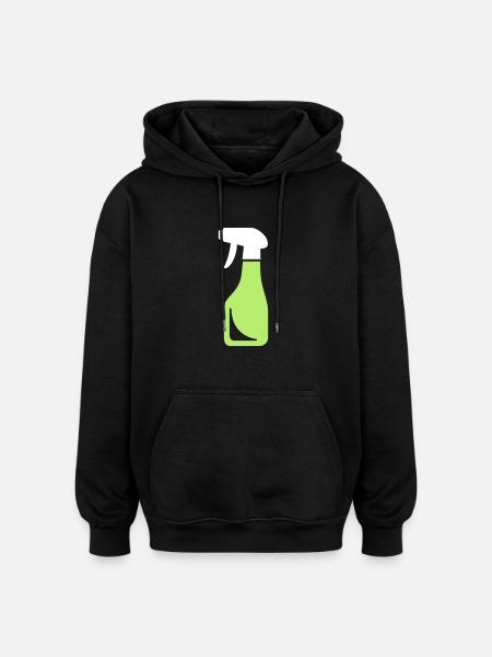Sprühflasche - Oversized Unisex Hoodie - Schwarz