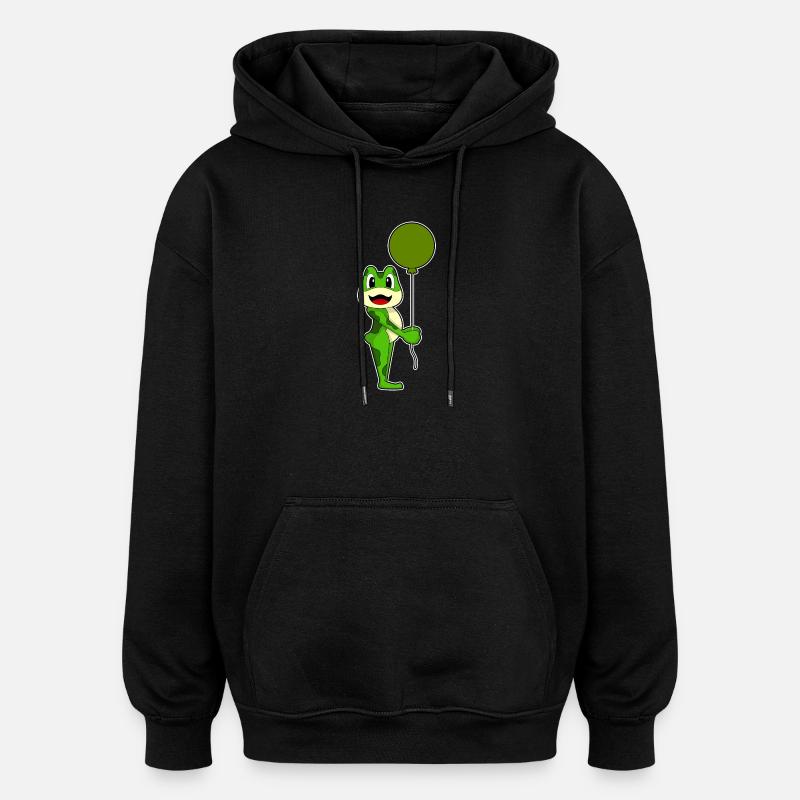 Ballon grenouille - Sweat à capuche oversize unisexe - noir