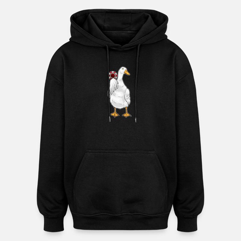 Duck Poker Jetons de poker - Sweat à capuche oversize unisexe - noir