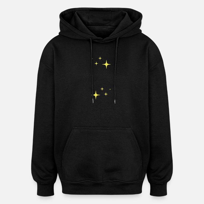 Funkeln Glitzer Sterne - Oversized Unisex Hoodie - Schwarz