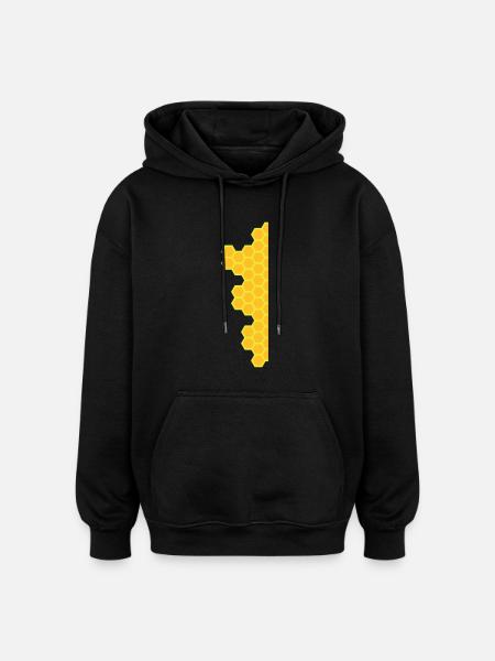 Honeycombs - Oversized Unisex Hoodie - black