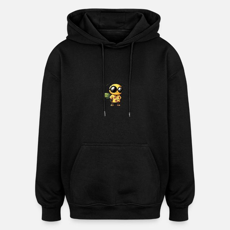 Abeille Fraîche Été - Sweat à capuche oversize unisexe - noir