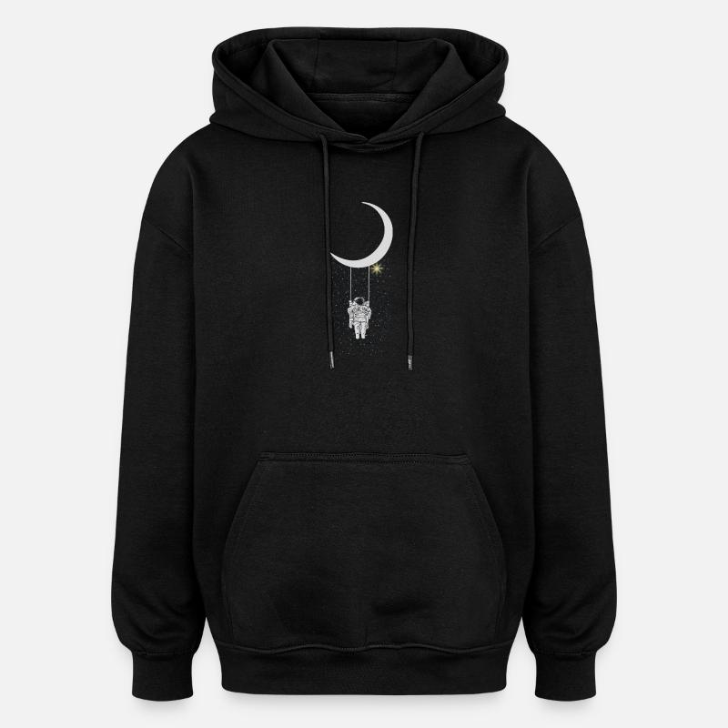 astronaut - Oversized Unisex Hoodie - black