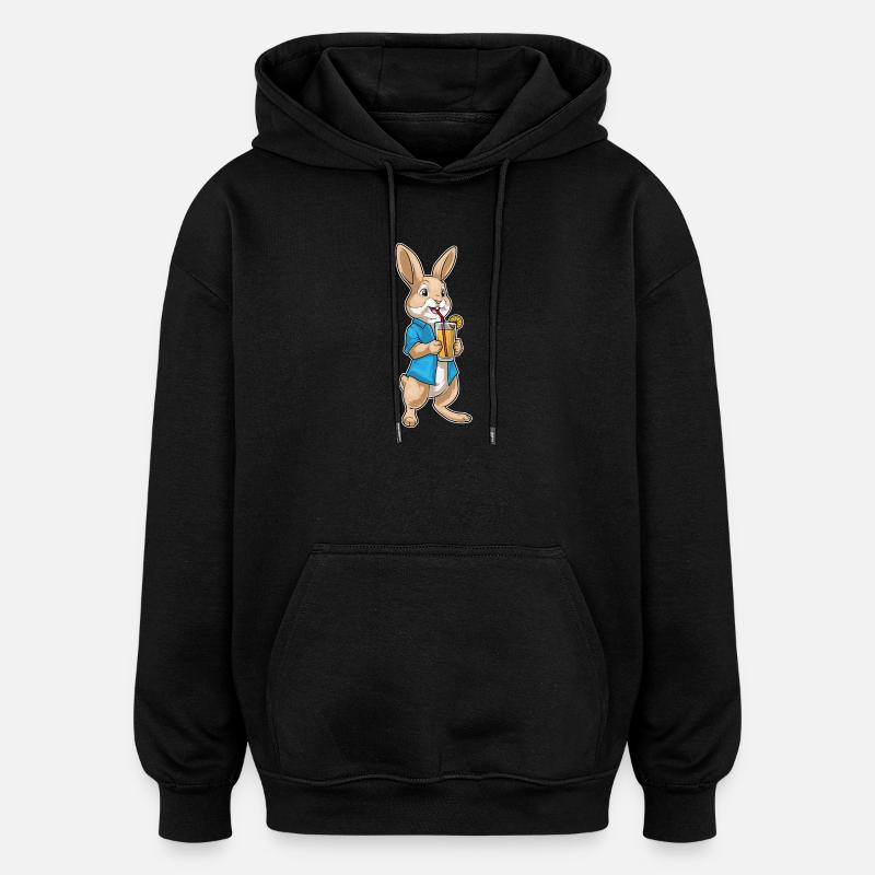 Hase Saft - Oversized Unisex Hoodie - Schwarz