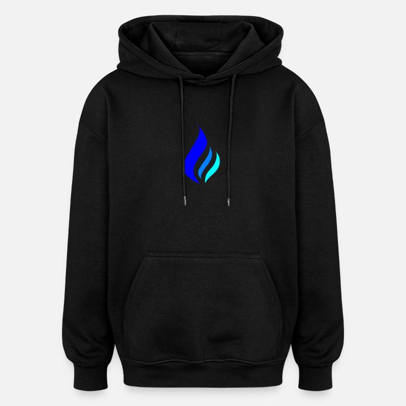 Blue Flame - Blue Flame - Oversized Unisex Hoodie - black