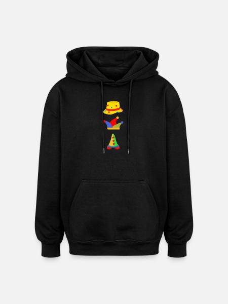 Bunter Narr im Fragment - Oversized Unisex Hoodie - Schwarz