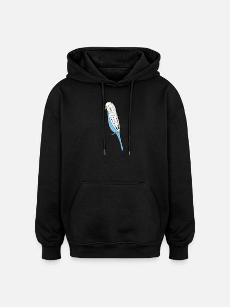 budgerigar - Oversized Unisex Hoodie - black