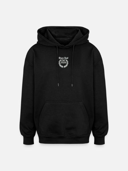 Retro Run Club 2026 T-Shirt - Oversized Unisex Hoodie - black