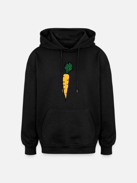 carrot - Oversized Unisex Hoodie - Schwarz