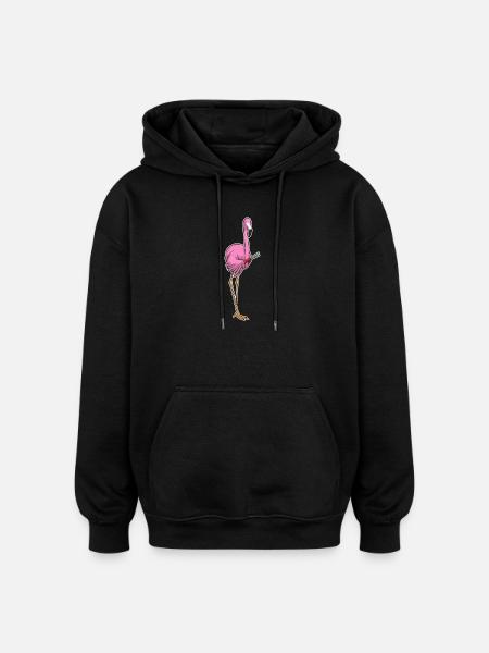 Flamingo Coiffeur Pince à cheveux - Sweat à capuche oversize unisexe - noir