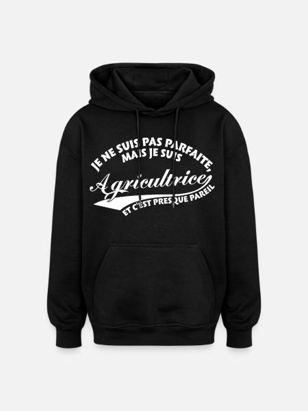 Parfaite Agricultrice - Sweat à capuche oversize unisexe - noir