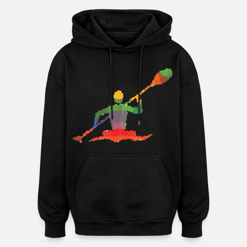 Saint-Kanut - Sweat à capuche oversize unisexe - noir