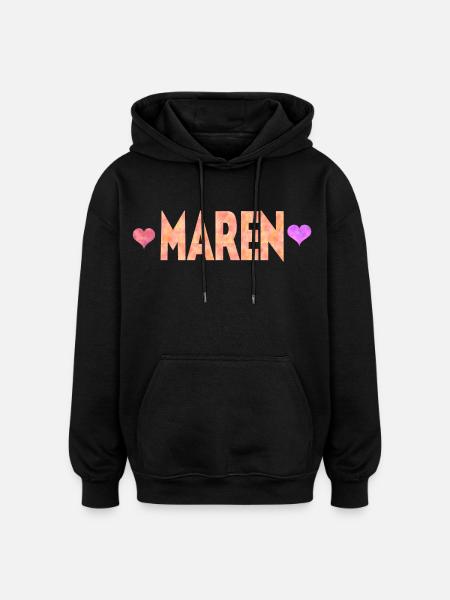 Maren - Oversized Unisex Hoodie - black