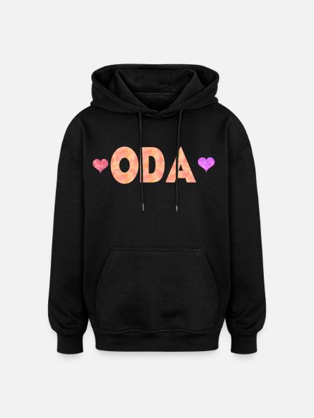 Oda - Sweat à capuche oversize unisexe - noir