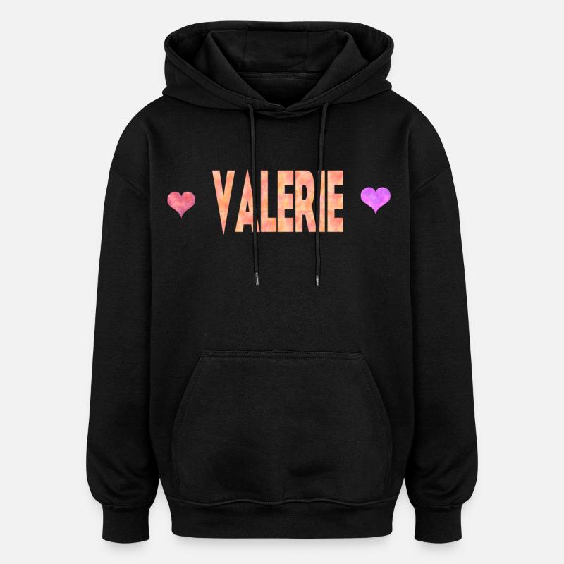 Valerie - Sweat à capuche oversize unisexe - noir