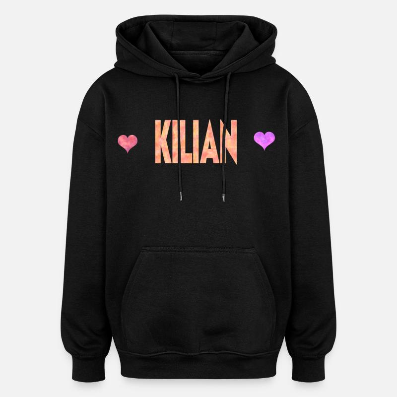 Kilian - Oversized Unisex Hoodie - Schwarz