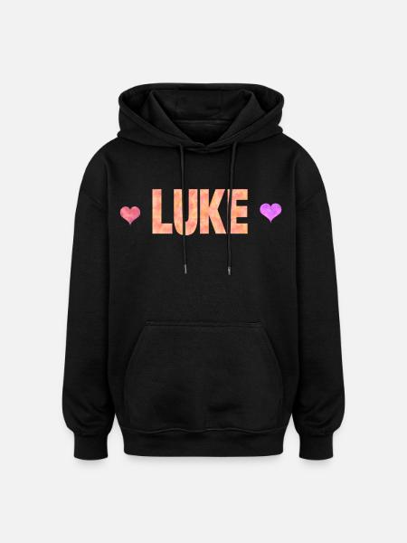 Luke - Oversized Unisex Hoodie - Schwarz