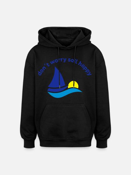 Segler - Oversized Unisex Hoodie - Schwarz