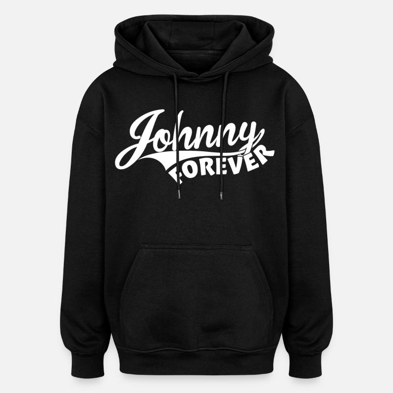 Johnny Forever - Sweat à capuche oversize unisexe - noir