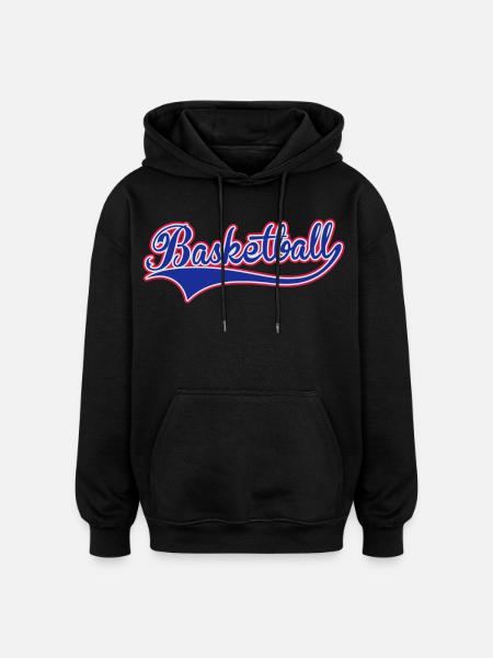 Basketball Swoosh - Sweat à capuche oversize unisexe - noir