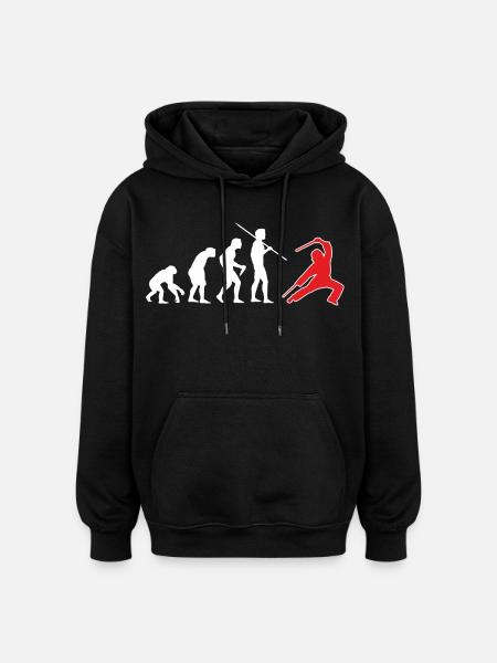 Escrima Evolution 4 - Oversized Unisex Hoodie - Schwarz