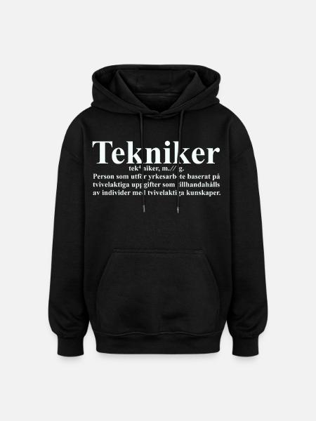 Tekniker - Sweat à capuche oversize unisexe - noir