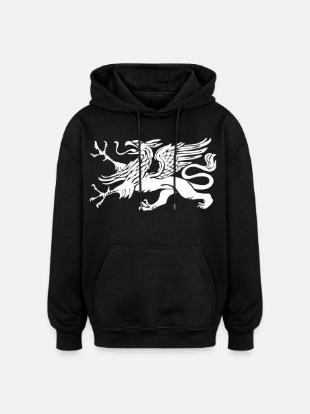 Rostock Greif - Vogel Greif - Oversized Unisex Hoodie - Schwarz