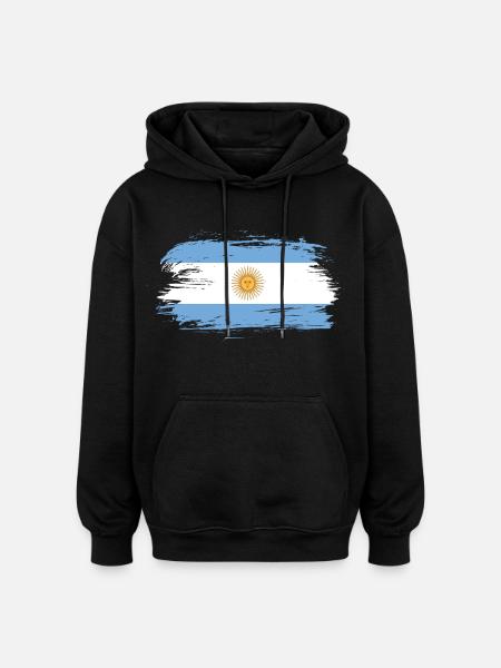 Argentina Flag / Gift South America Cordoba - Oversized Unisex Hoodie - black