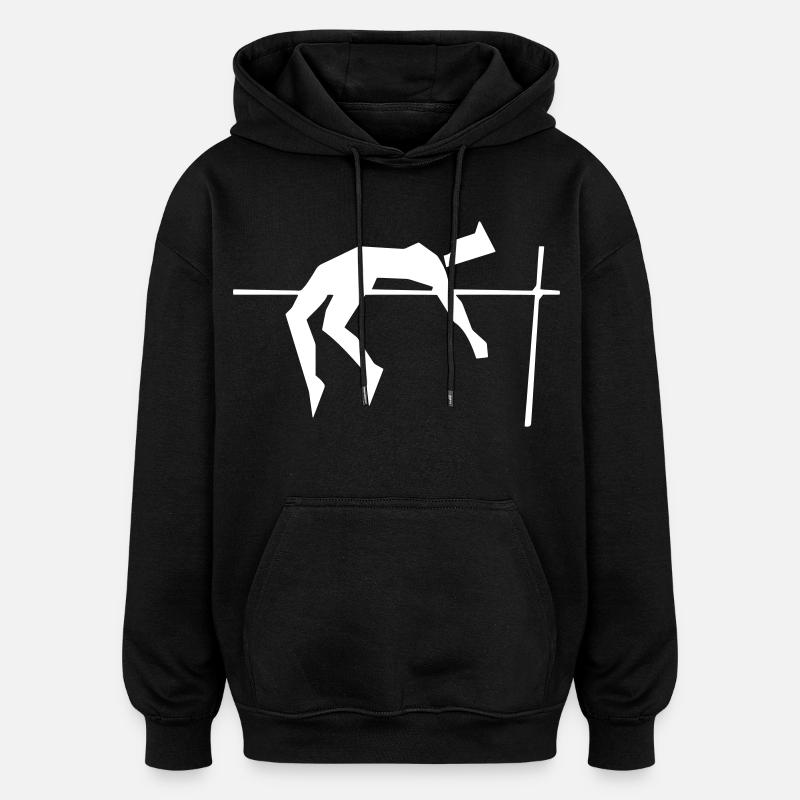 Hochsprung - Oversized Unisex Hoodie - Schwarz